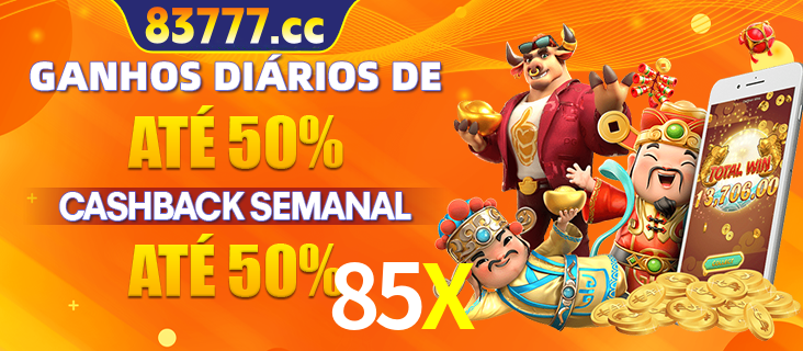 Anúncio de um membro ganhador do cassino 85X que ganhou R$2.193.486,00 jogando o slot PG Fortune Tiger, com os mascotes do jogo comemorando o prêmio.
